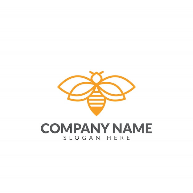 Szablon Projektu Logo Wektor Pszczoły