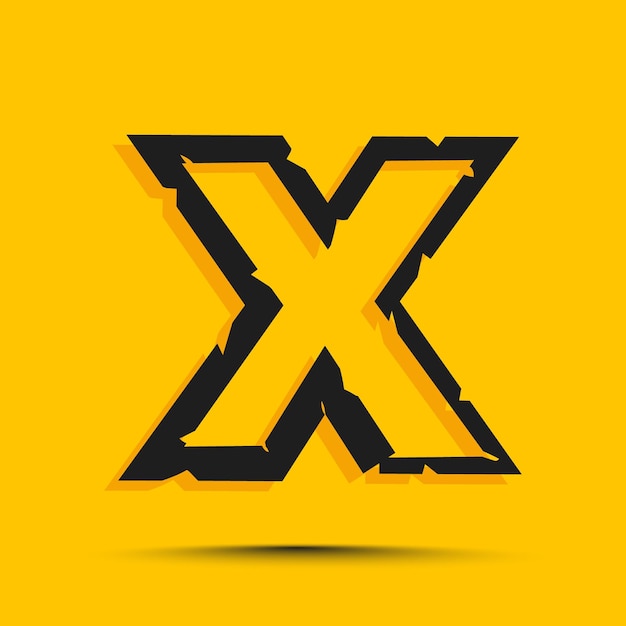 Plik wektorowy szablon projektu logo z żółtą literą alfabetu