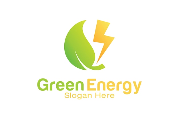 Plik wektorowy szablon projektu logo zielonej energii