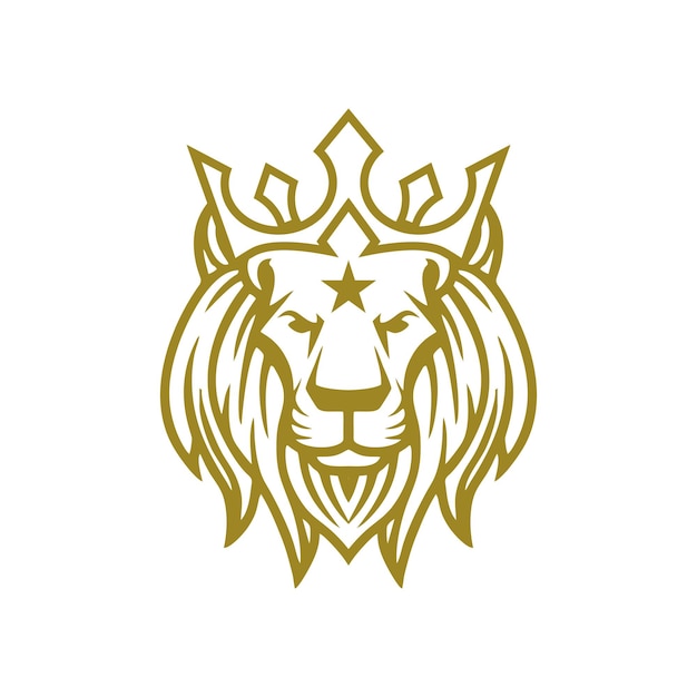 Szablon Projektu Luksusowego Logo Króla Lwa
