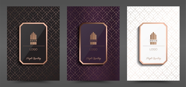 Szablon Projektu Luxury Premium Art Deco Cover Layout,