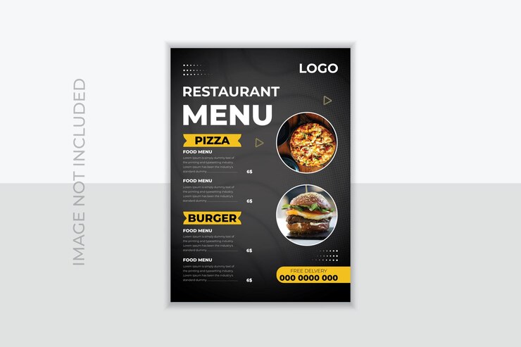 Wektor szablon projektu menu restauracji durger