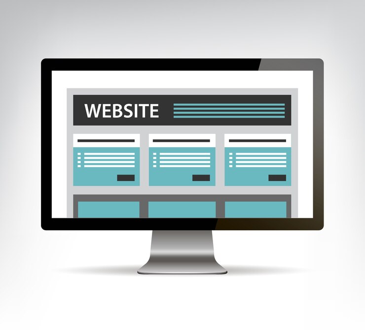 Wektor szablon projektu sieci web w urządzeniu elektronicznym