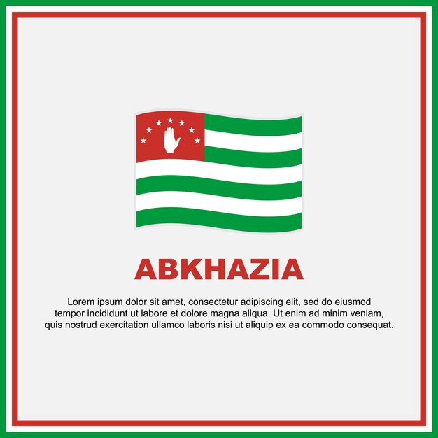 Szablon projektu tła flagi Abchazji Baner na Dzień Niepodległości Abchazji w mediach społecznościowych Post Baner Abchazji