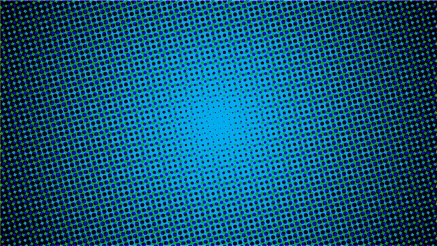 Szablon Projektu Tła Niebieskiego Półtonu Pop Art Abstrakcyjny Wzór Kropek