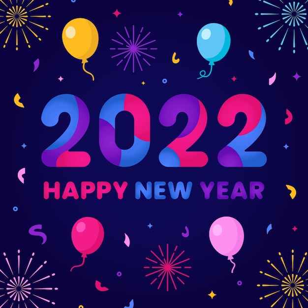 Szablon Projektu Tła Plakatu Szczęśliwego Nowego Roku 2022