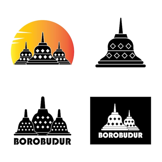 Plik wektorowy szablon projektu wektor logo borobudur templeicon