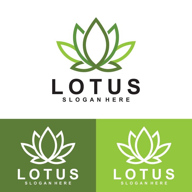 Szablon projektu wektor logo lotosu
