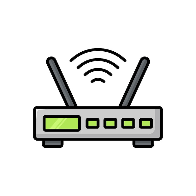 szablon projektu wektorowego ikony routera wifi prosty i czysty