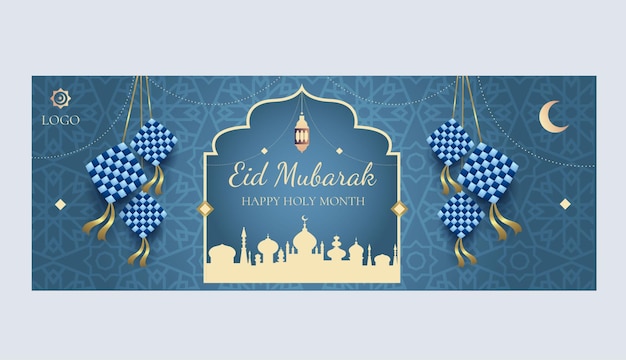 szablon projektu wydruku baneru Eid Mubarak