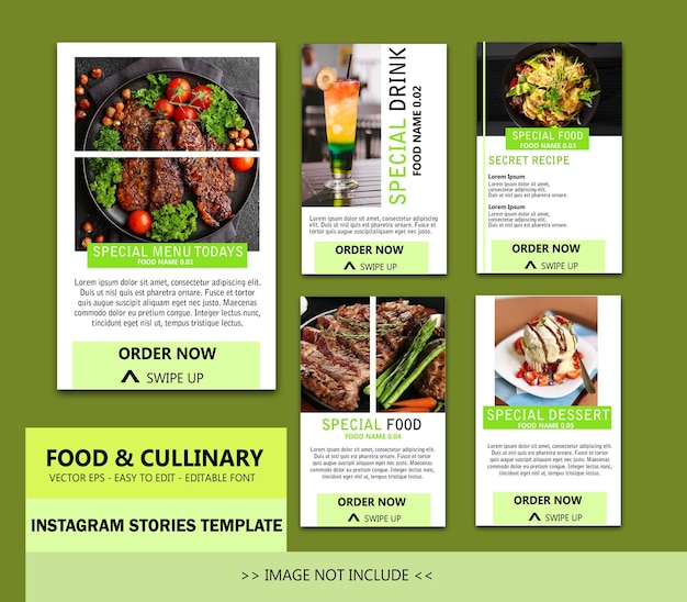 Plik wektorowy szablon promocji postu w mediach społecznościowych dla żywności i kulinariów