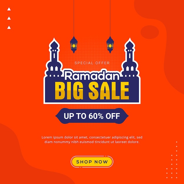 Szablon Promocji Transparentu Sprzedaży Ramadan