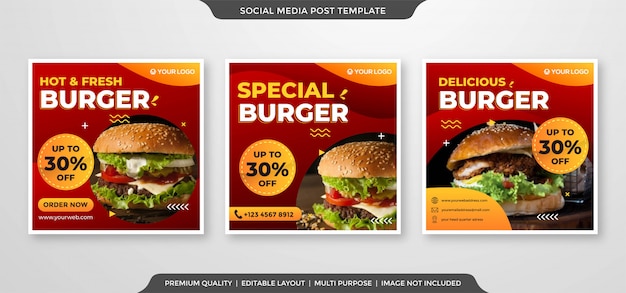 Szablon Reklam Społecznościowych Burger