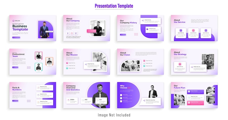 Szablon slajdów prezentacji PowerPoint dla nowoczesnych firm – styl interfejsu użytkownika