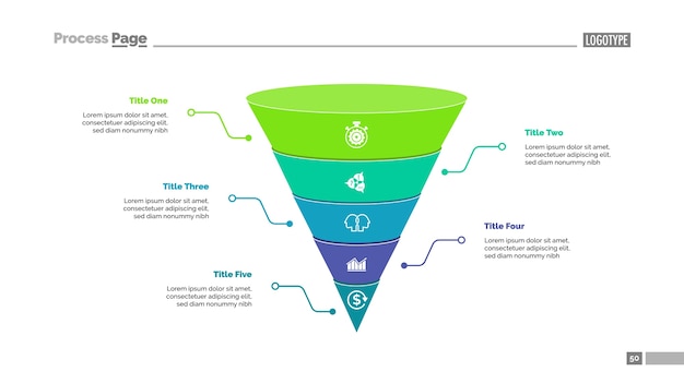 Szablon Slajdu Pięciu Części Stożka
