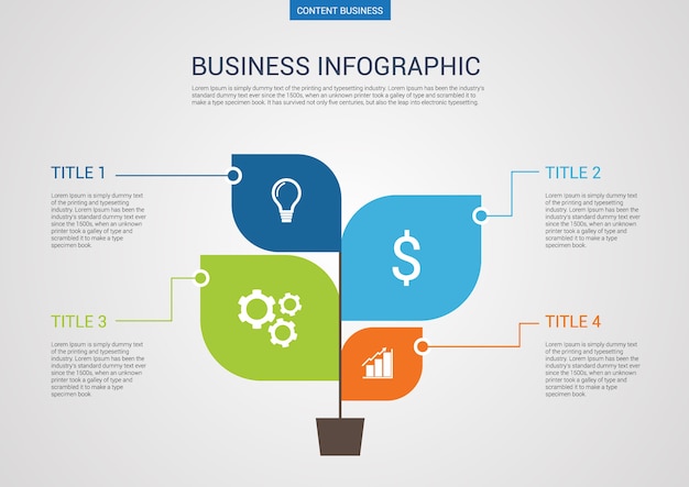 Szablon Slajdu Prezentacji Biznes Infograhpic Z Wykresu Procesu Liści.