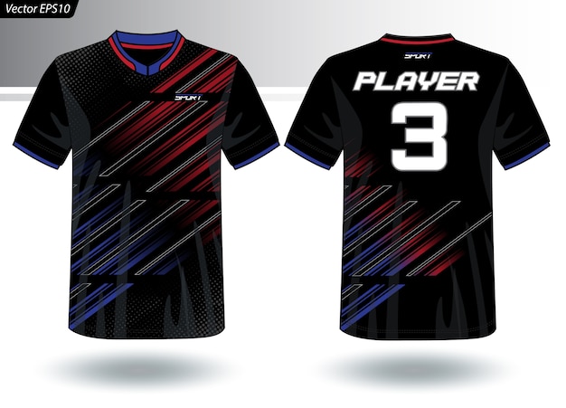 Szablon sportowy Jersey dla mundurów drużynowych