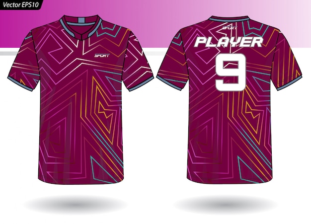 Szablon sportowy Jersey dla mundurów drużynowych