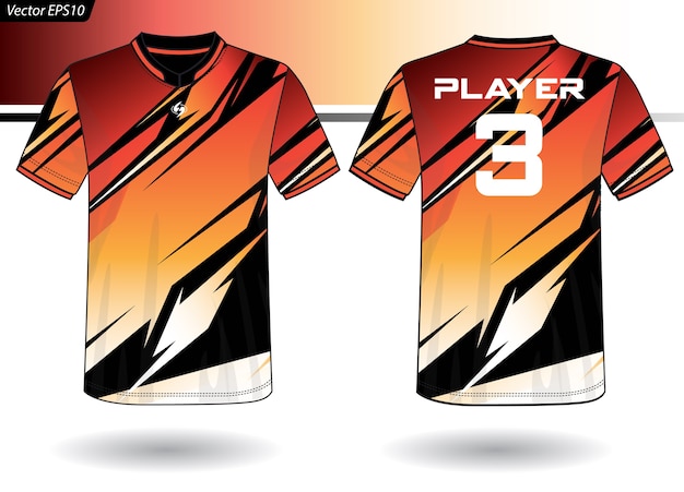 Szablon sportowy Jersey dla mundurów drużynowych