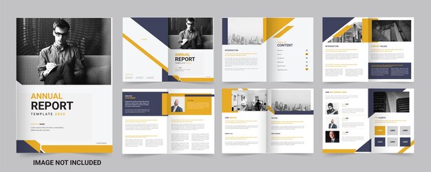 Plik wektorowy szablon sprawozdania rocznego profesjonalne sprawozdanie roczne edytowalny projekt korporacyjny
