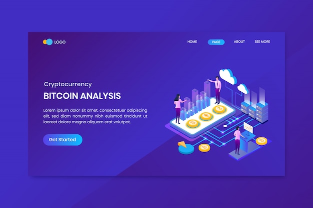 Szablon strony docelowej analizy Bitcoin