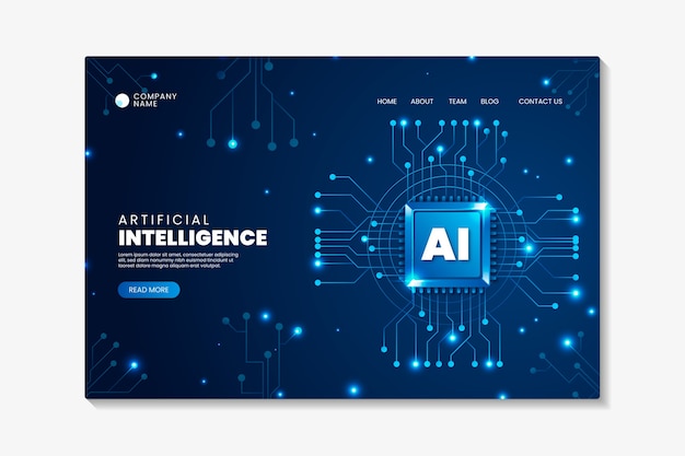 Szablon Strony Docelowej Sztucznej Inteligencji