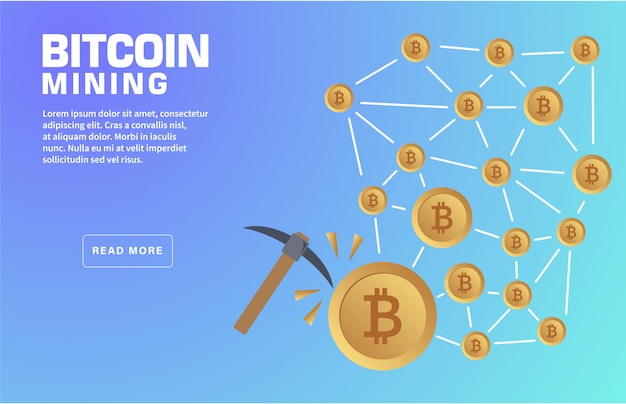 Szablon strony docelowej wydobycia Bitcoin