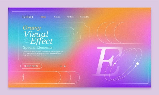 Szablon Strony Docelowej Z Gradientem Ziarnistym