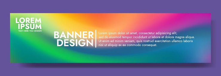 Wektor szablon strony internetowej o tle z życiowym gradientem tęczy