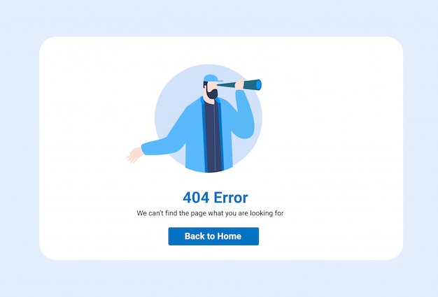 Plik wektorowy szablon strony internetowej z błędem ilustracji 404.