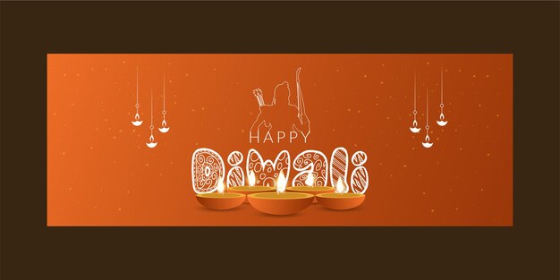 Szablon Strony Tytułowej Happy Diwali Indian Festival