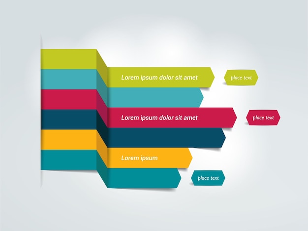 Szablon strzałki Po prostu kolor edytowalnych elementów infografiki