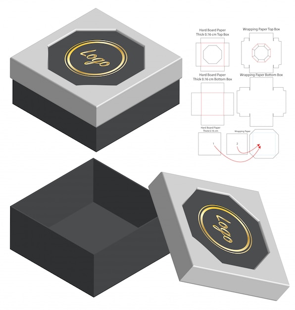 Szablon Szablonu Wycinany W Pudełku