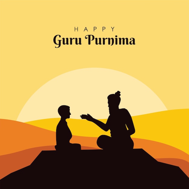 Szablon Tła Szczęśliwy Guru Purnima