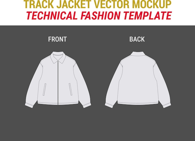 Plik wektorowy szablon track jacket fashion flat