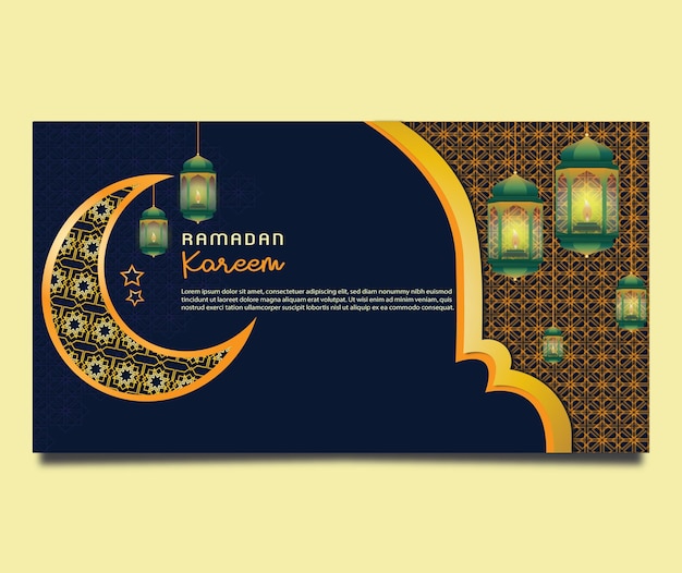 Plik wektorowy szablon transparentu ramadanu