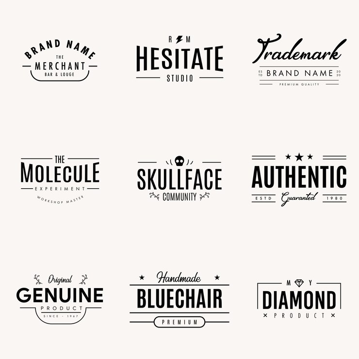 szablon typu vintage retro logo