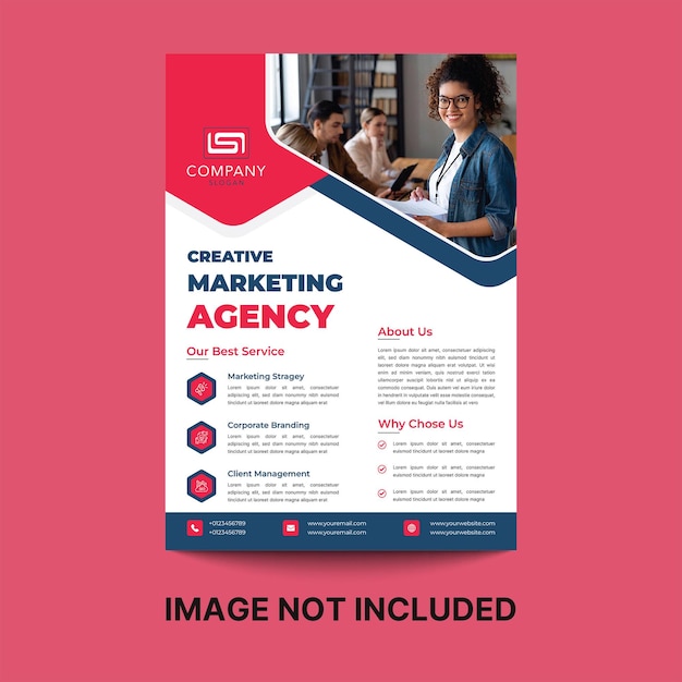 Szablon ulotki agencji marketingu biznesowego