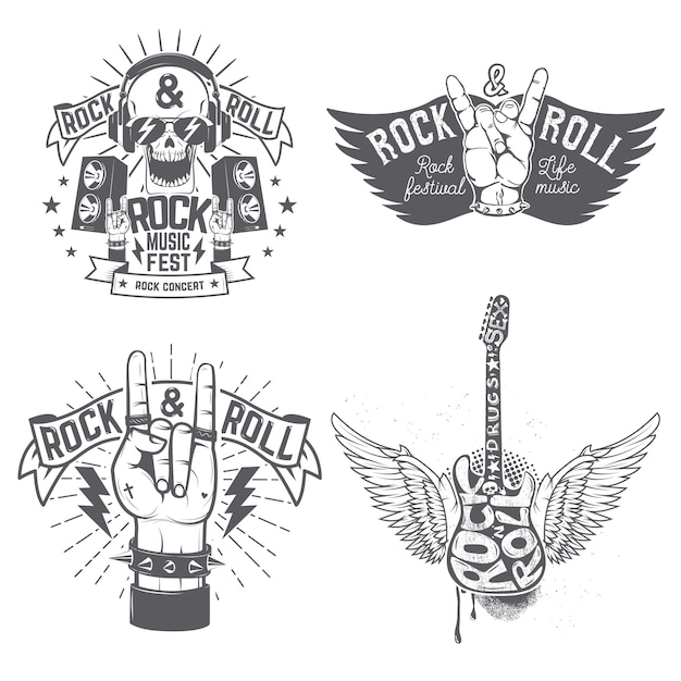 Szablon ulotki festiwalu rockowego