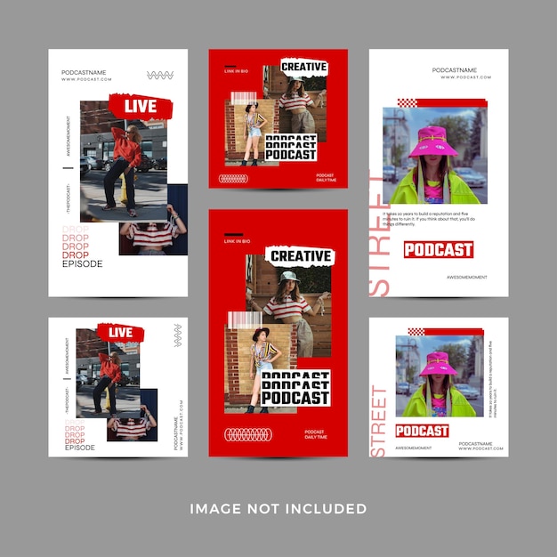 Plik wektorowy szablon urban streetwear instagram dla postów w mediach społecznościowych banner square flyer template design