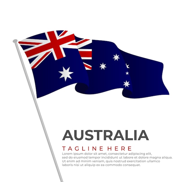 Szablon wektor flaga Australii nowoczesny design