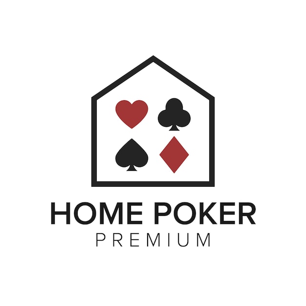 Szablon Wektor Ikona Logo Home Poker