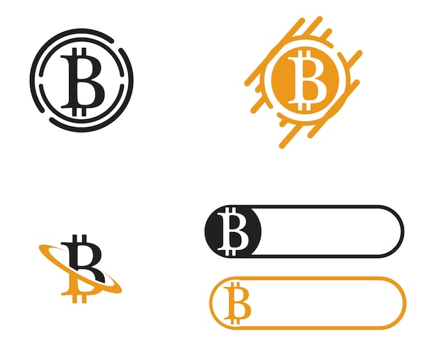 Szablon Wektor Logo Bitcoin