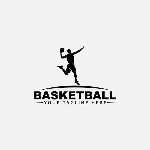 Szablon Wektor Logo Koszykówki Mężczyzny