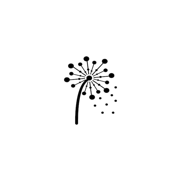 Szablon Wektor Logo Kwiat Mniszka