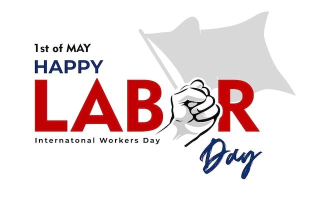 Szablon Wektor Logo Labor Day Dla Kampanii Plakatowej