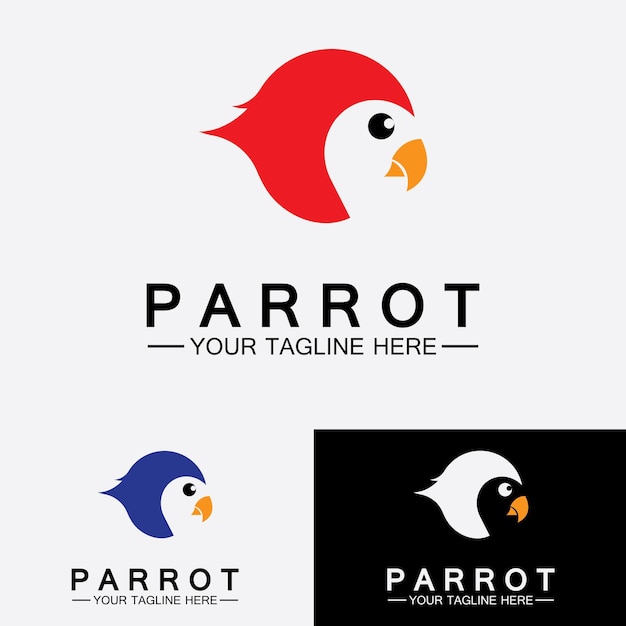 Szablon Wektor Logo Papugi