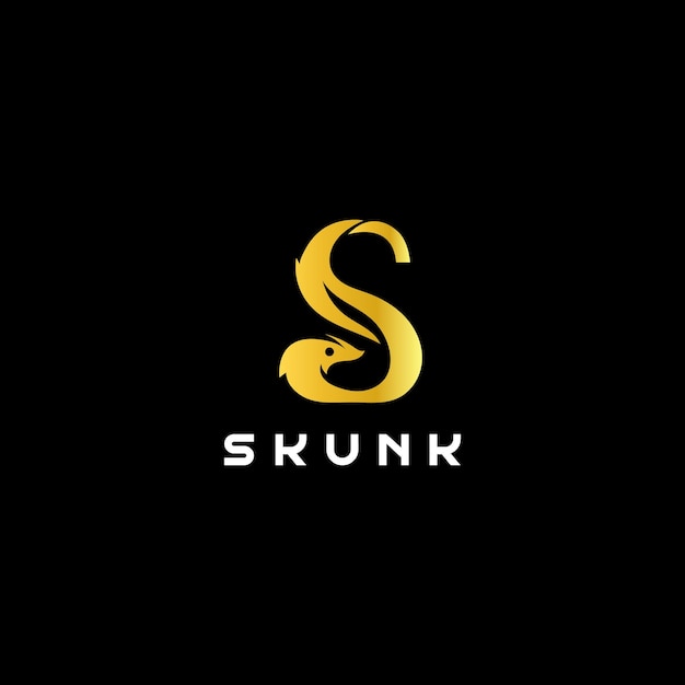 szablon wektor logo skunksa