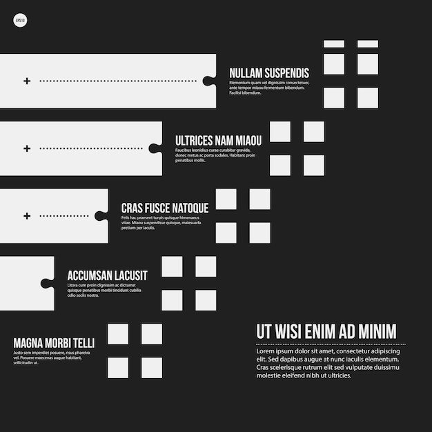 Szablon Wektor Monochromatyczne Wykresu W ścisłym Stylu. Przydatny W Przypadku Prezentacji I Projektowania Stron Internetowych.