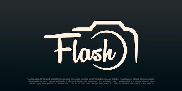 Plik wektorowy szablon wektor projektu logo fotografii flash